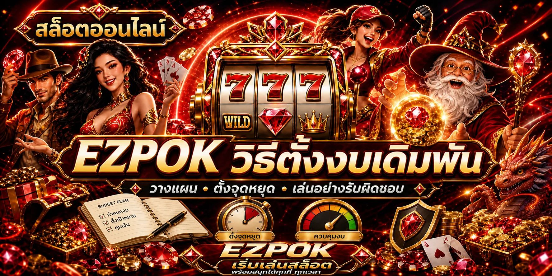 EZPOK วิธีตั้งงบเดิมพันและหยุดเล่นให้ตรงแผน